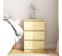 2x Bois de Pin Solide Tables de Chevet Blanc 40x29,5x64 cm Armoires vidaXL