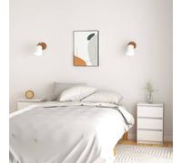 vidaXL Tables de chevet 2 pcs Blanc 40x29,5x64 cm Bois de pin solide
