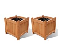 vidaXL Ensemble de 2 lits surélevés en bois 30x30x30 cm