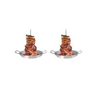 2X Brochette Verticale pour Grill-Al Pastor Brochette Verticale Brésilienne pour Tacos Al Pastor, Shawarma, Kebabs, Gyros