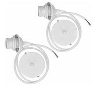 2x câble électrique pour lampe - Câble avec douille Blanc E27 et bague de fixation - Monture de suspension pour luminaire plafond