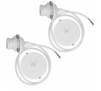 2x câble électrique pour lampe - Câble avec douille E27 et bague de fixation - Monture de suspension pour luminaire plafond -Blanc