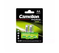 Camelion 17425206 Pack de 2 Piles Rechargeables Always Ready NiMH HR6 AA 2500 mAh