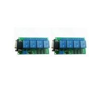 2X Carte Relais RS232 4 Canaux 12 V Module Relais D'Interface USB DB9 pour PC Port Série Interrupteur de Commande à Distance pour Garage Automobile