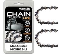 2x chaîne de tronçonneuse 25cm 1 1mm 3/8"" 40 TG TG pour MacAllister MCS1825-Li