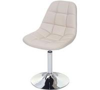 2X Chaise de Salle à Manger Cascina, Fauteuil pitovante, Chrome - Similicuir crème