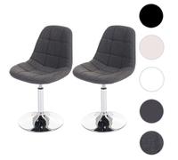 2x chaise de salle à manger Cascina, fauteuil pitovante, chrome tissu gris clair