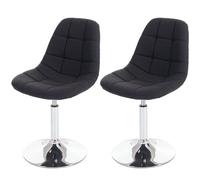 2x chaise de salle à manger Cascina, fauteuil pitovante, chrome tissu gris foncé