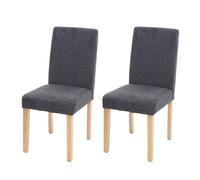 Mendler Chaises Littau - Lot de 2 Gris Anthracite