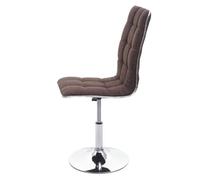 2x chaise de salle à manger HWC-C41, chaise de cuisine, tissu/textile brun