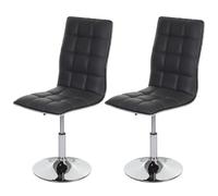 Lot de 2 chaise mendler en metal non pliable interieur H. 89 cm gris Gris G