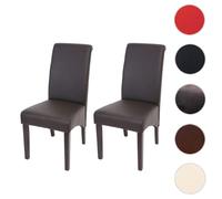 Lot de 2 chaise mendler interieur non pliable en bois H. 99 cm marron Marron G