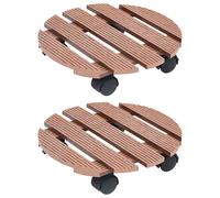 vidaXL Rouleau pour plantes 4 pcs. Marron Ø30x7,5 cm WPC