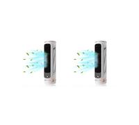 2X Climatiseur Portatif Automatique à Distance, Climatiseur Personnel USB avec Ventilateur ÉLectrique à 3 Vitesses Blanc