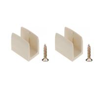 2x Clip bloqueur de manivelle volet Roulant beige Support Guide Manette Plastique 15mm - 18mm Universel fenêtre Mur à Visser