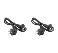2X Cordons d'alimentation secteur PDU EU, fiche mâle européenne 3 broches vers IEC 320 C13 UP coudé