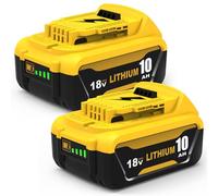 2X DCB184 Rechange pour Dewalt 18V 10,0Ah Compatibles avec Les modèles pour Dewalt DCB180 DCB181 DCB182 DCB200 DCB201 DCB204 avec indicateur LED Goodexo