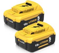 2X DCB184 Rechange pour DeWalt Batterie 18V 5,0 Ah DCB182 DCB180 DCB184 DCB200 DCB182 DCB181 DCB201 Goodexo
