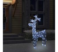 2x Décorations de Noël de Renne Acrylique 128 cm Blanc Froid Ornement vidaXL