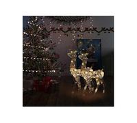 vidaXL Décorations de Noël de renne Acrylique 2 pcs 120 cm Multicolore