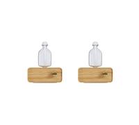 2X Diffuseurs D'Huiles Essentielles par Nébulisation Sans Fil, Rechargeables, Diffuseur D'Arômes Froids en Bois et Verre pour Salon, Maison, Bureau