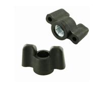 2x écrou papillon M5 tête plastique 26mm insert acier galvanisé oreille serrage manuel fixation