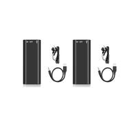 2X Enregistreur Vocal Numérique Lecteur MP3 Enregistreur Audio Professionnel à Commande Vocale 192 Kbps Enregistreur Audio WAV 16 Go