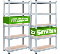 MONZANA® 2x étagères charge lourde 5 niveaux