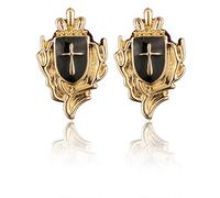 2x exquise couronne bouclier broche broche châle broche chemise pour croix médaille collier clip pour femmes hommes mariage Pa épingles pour vestes en jean