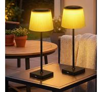 Lampe de table LED Intérieur Extérieur Batterie Lampe de table CCT dimmable Noir Vert Touchdimmer Balcon Extérieur Gastronomie Lampe Set de 2