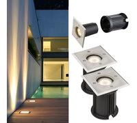 Lot de 2 spots encastrables encastrables au sol garage allée de jardin allée de jardin lampes spot en acier inoxydable passable