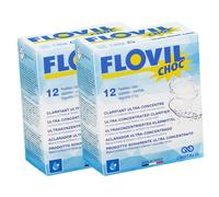 4x Flovil CHOC clarifiant ultra-concentré pour piscines