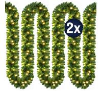 2x Guirlandes de Noël lumineuses CASARIA® 10m 100 LED blanc chaud Sapin artificiel Décoration de noël intérieur extérieur
