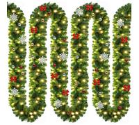 2x Guirlandes de Noël lumineuses CASARIA® 10m 80 LED Sapin artificiel avec déco Décoration de noël intérieur extérieur