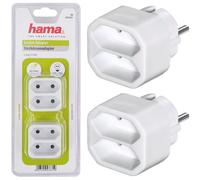 2X Hama Multi-Prise 2-Fach Adaptateur T-Verteiler