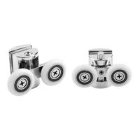 2X Haut Rouleaux de Porte de Douche Salle de Bain Roue Roulette