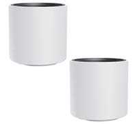 2x HEOS pot de fleurs anti-gel blanc avec insert contenu 31L mat DBHER470