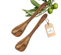 2x HOFMEISTER® spatule, en bois d'olivier, set de 2, spatule en olive, veinure frappante, 29 cm