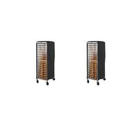 2X Housse de Protection pour Grille à Pain Speed Rack, 20 Niveaux, avec Fermeture Éclair, 59 X 72 X 163 cm