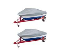 Vidaxl Housses De Bateau 2 Pcs Gris Longueur 610-671 Cm Largeur 254 Cm