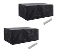 vidaXL Housses pour salon de jardin 3155350 2 pièces 16 œillets 205x205x90 cm carré