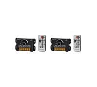 2X Interrupteur Variateur LED 12 V avec Télécommande RF et Fonction Minuterie, Boîtier en Aluminium 5-24 V 40 A, Contrôleur de Gradation PWM