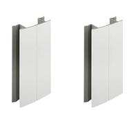 2x Jonction de plinthe 100mm blanc brillant multi angle Angulaire Coin Cuisine Raccord Connecteur Pied de meuble Profil PVC Plastique Finition