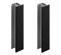 2x jonction de plinthe 100mm finition noir brillant cuisine raccord connecteur pied de meuble profil PVC plastique