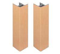 2x jonction de plinthe 120mm bronze cuivre brossé angle angulaire coin cuisine raccord connecteur pied de meuble profil PVC plastique finition