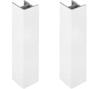 2x Jonction de plinthe 150mm finition blanc mat Cuisine Raccord Connecteur Pied de meuble Profil PVC Plastique