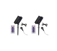 2X Kit de Boîtier de Batterie Solaire, Panneau Lumineux au Lithium avec Télécommande pour Guirlande Lumineuse LED 24 V à Monter Soi-Même.