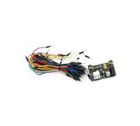 2X Kit de Module D'Alimentation pour Platine D'Expérimentation MB102 avec Platine D'Expérimentation Sans Soudure à 830 Points et 65 Fils de Liaison