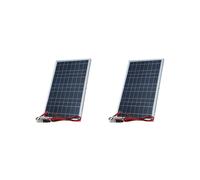 2X Kit de Panneau Solaire 12 V Complet Générateur de Cellules Solaires Rechargeables Extérieures Portables de Puissance 30 W pour la Maison