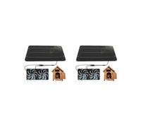 2X Kit de Ventilateur de Panneau Solaire, Ventilateur Solaire 10W 12V pour Serre, Double Ventilateur Alimenté par Panneau Solaire avec Câble de 31,5